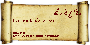 Lampert Őzike névjegykártya